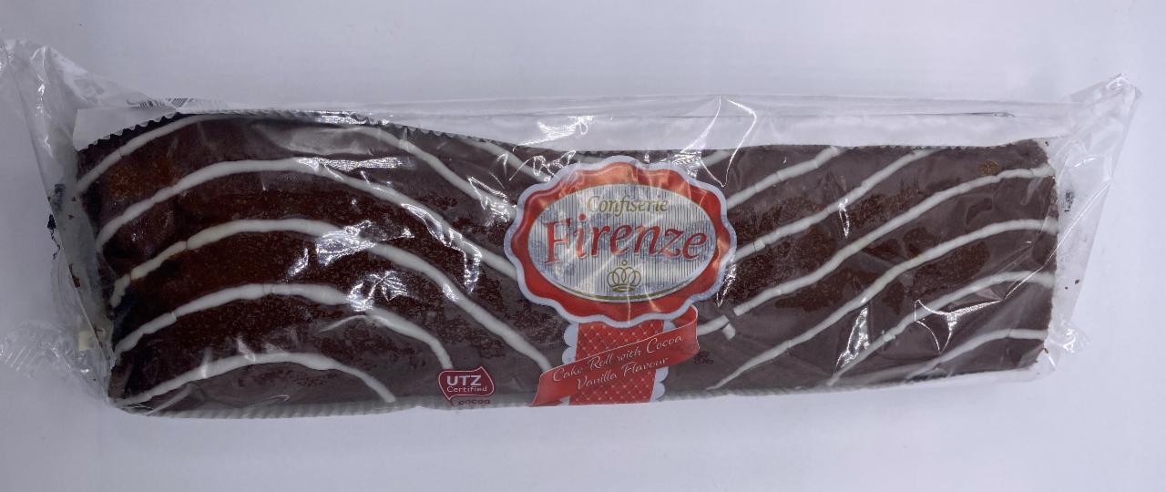 Fotografie - Confiserie Firenze chocolate flavour Roláda z třených hmot s 50% krémovou náplní zdobená tukovou polevou