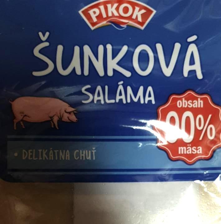 Fotografie - Šunková saláma 90% mäsa Pikok