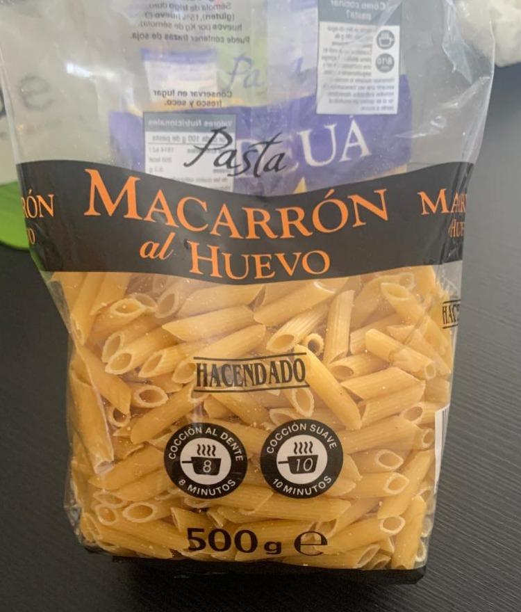 Fotografie - Pasta Macarrón al Huevo Hacendado
