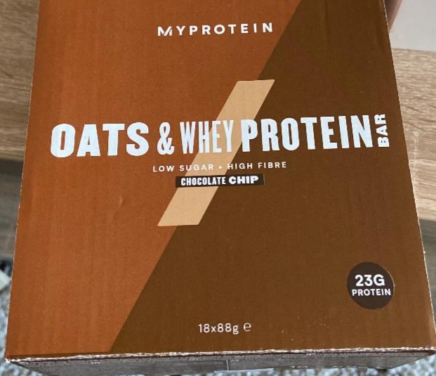 Fotografie - Oats & whey protein bar Chocolate chip Myprotein