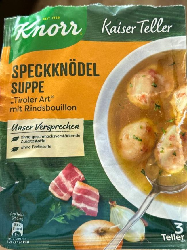 Fotografie - Speckknödel Suppe Knorr