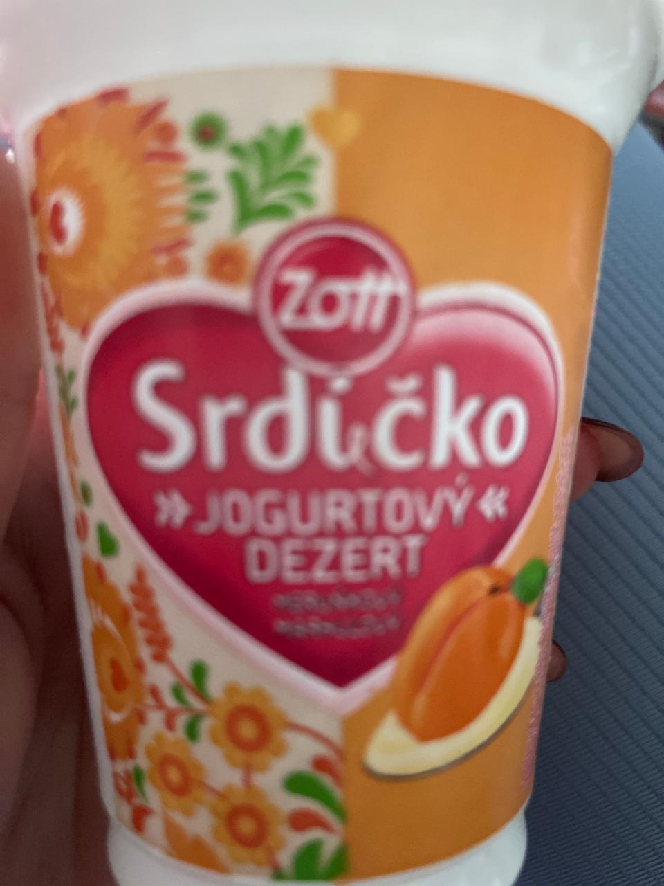 Fotografie - Srdíčko jogurtový dezert marhuľový Zott