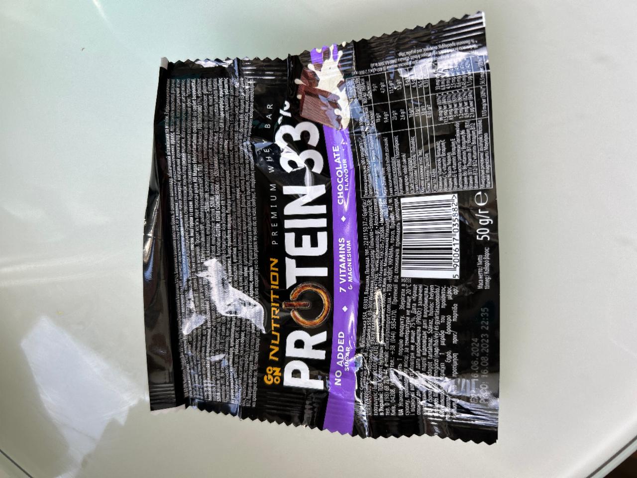 Fotografie - Protein Bar 33% chocolate GO on nutrition