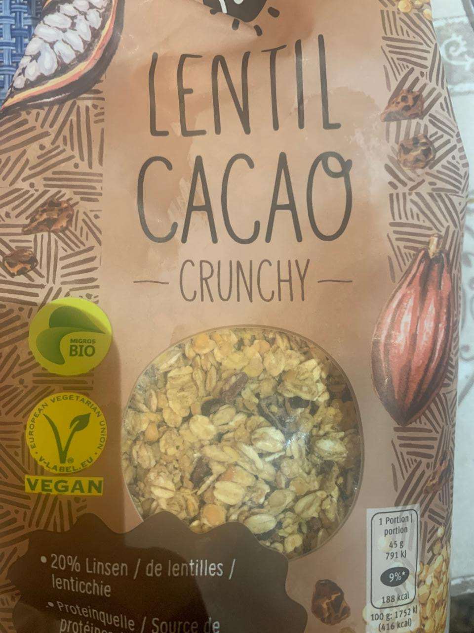 Fotografie - Lentil cacao crunchy
