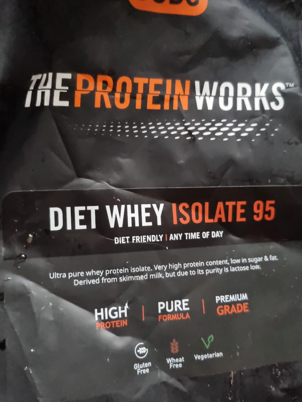Fotografie - Diet whey Isolate 95 the protein works strawberries