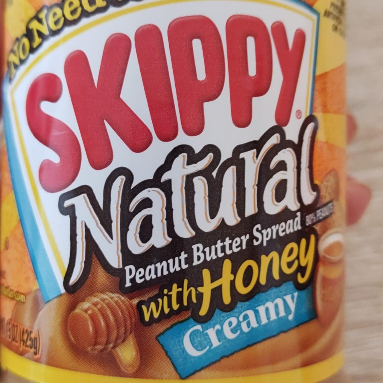 Fotografie - Natural Peanut Butter Spread with Honey Creamy Skippy