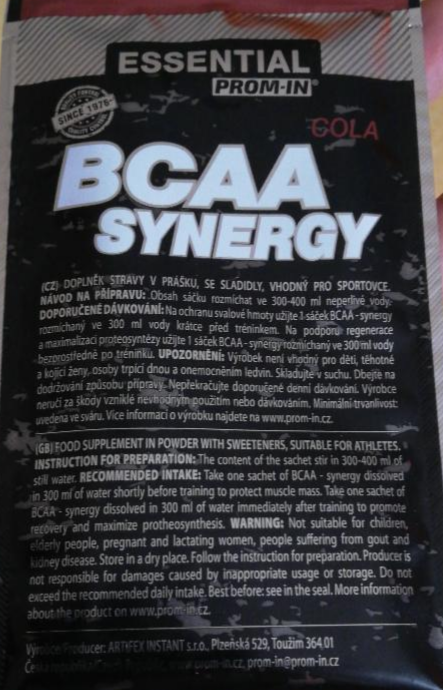 Fotografie - PROM IN Essential BCAA Synergy Cola