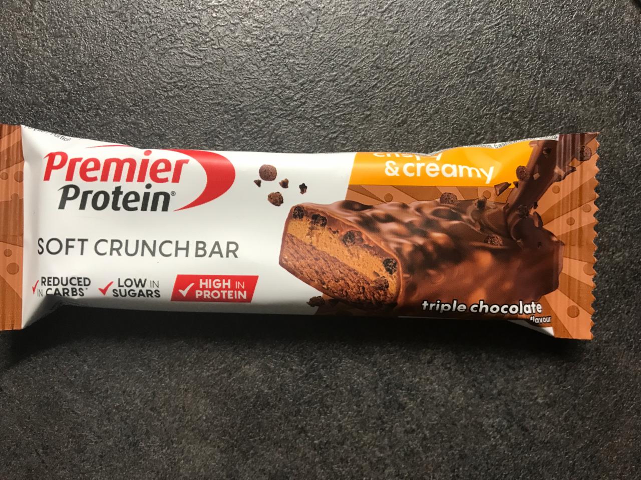 Fotografie - premier protein soft crunchy bar triple chocolate