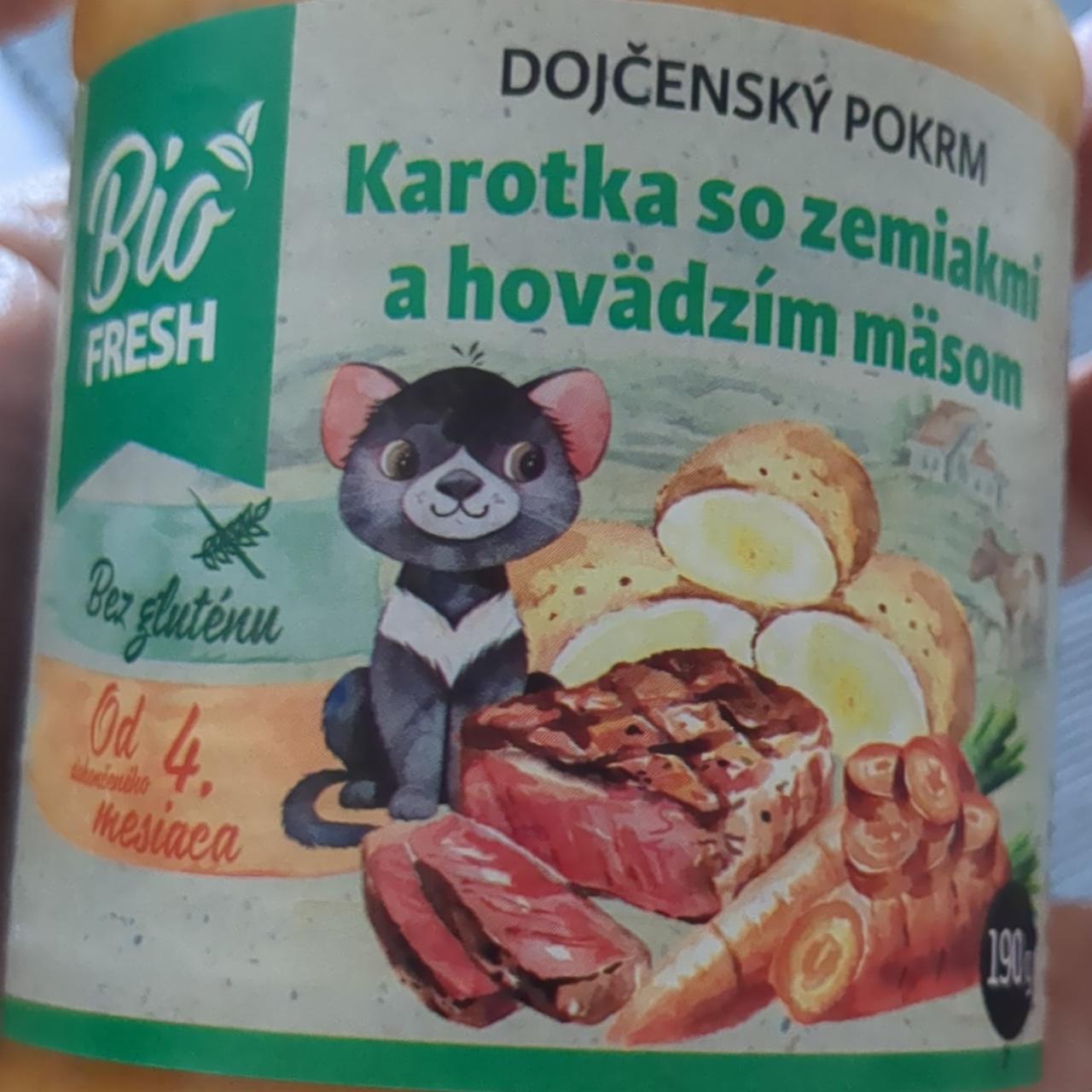 Fotografie - Dojčenský pokrm Karotka so zemiakmi a hovädzím mäsom Bio Fresh