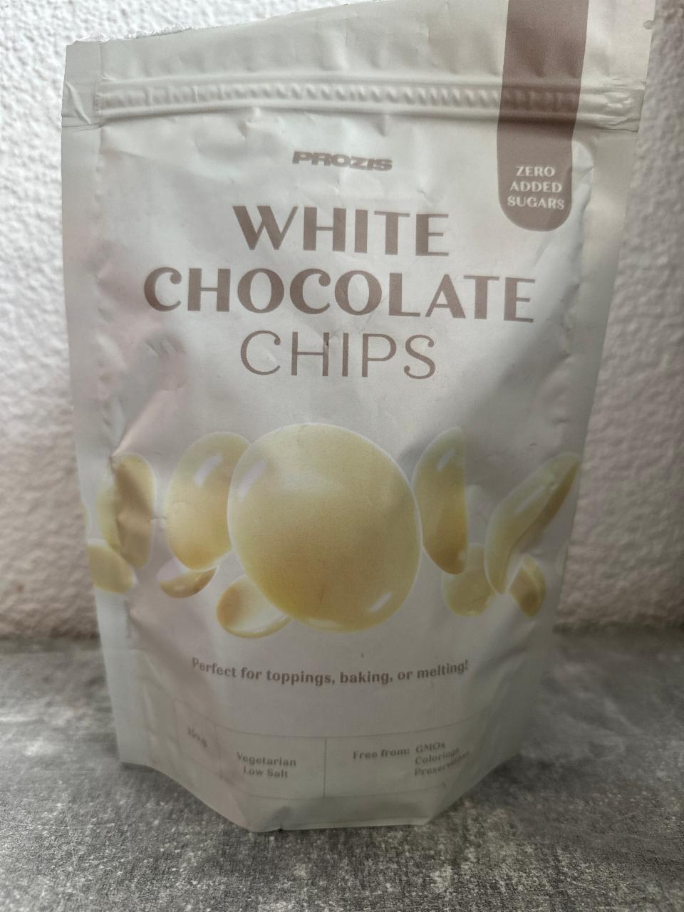 Fotografie - White Chocolate Chips Prozis