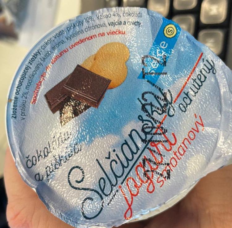 Fotografie - Selčiansky jogurt smotanový čokoláda a piškóta