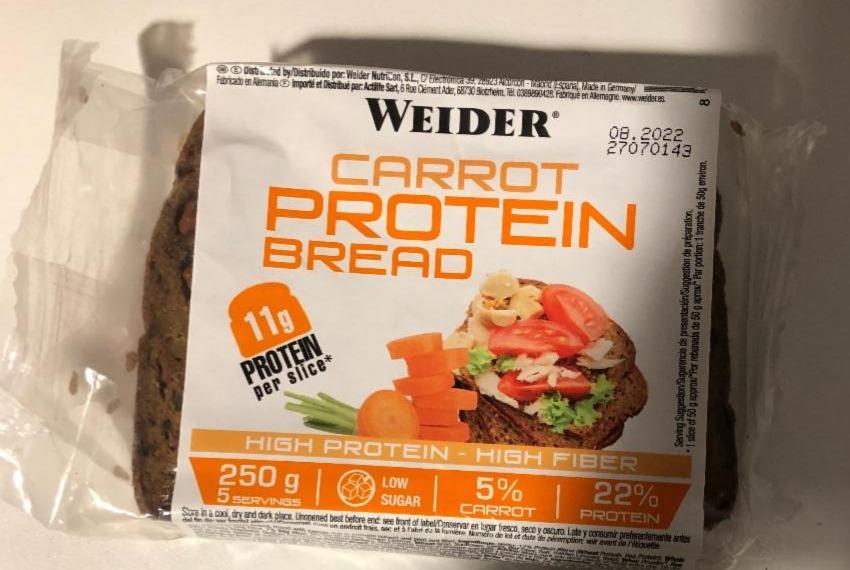 Fotografie - Carrot protein bread Weider