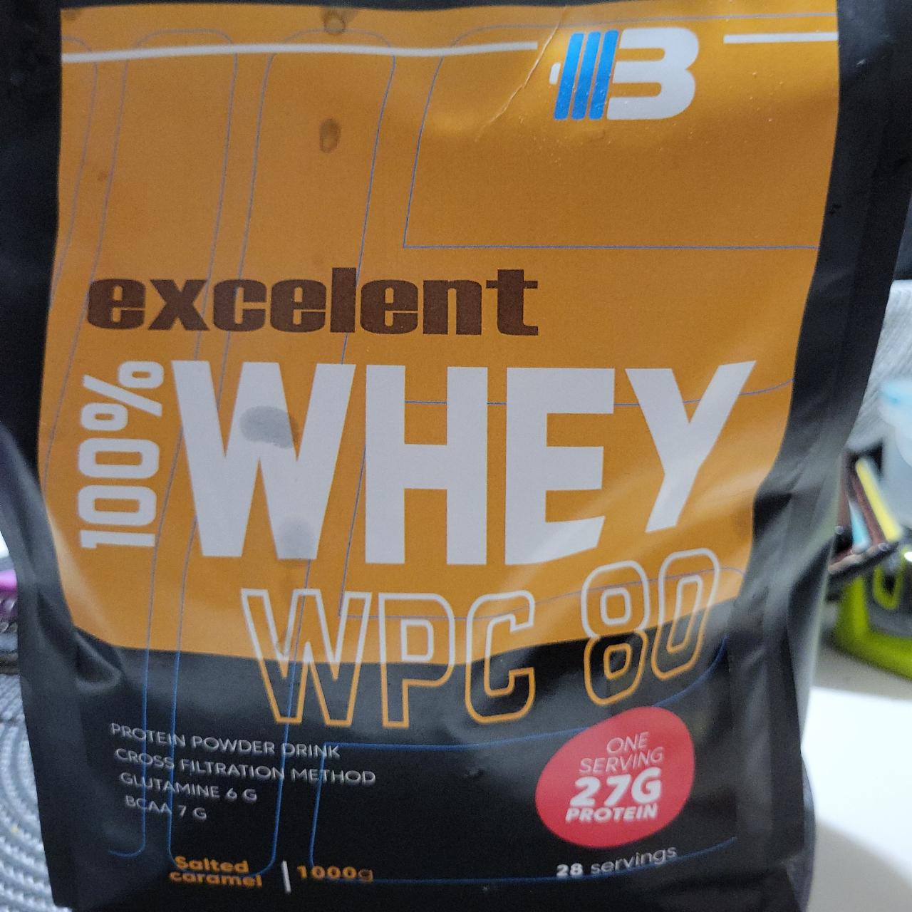 Fotografie - Excelent 100% Whey WPC 80 Salted caramel Body nutrition