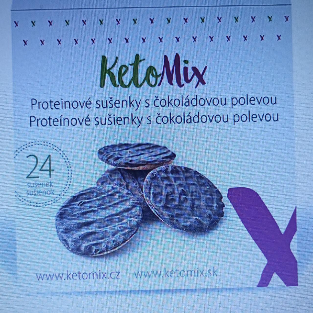 Fotografie - Proteínové sušienky s čokoládovou polevou Ketomix