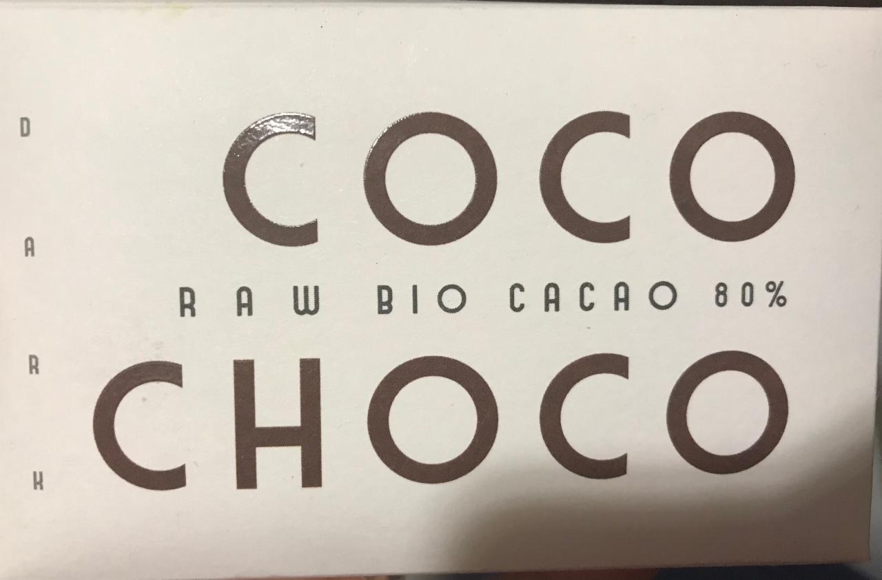 Fotografie - Coco choco Dark Raw bio cacao 80%