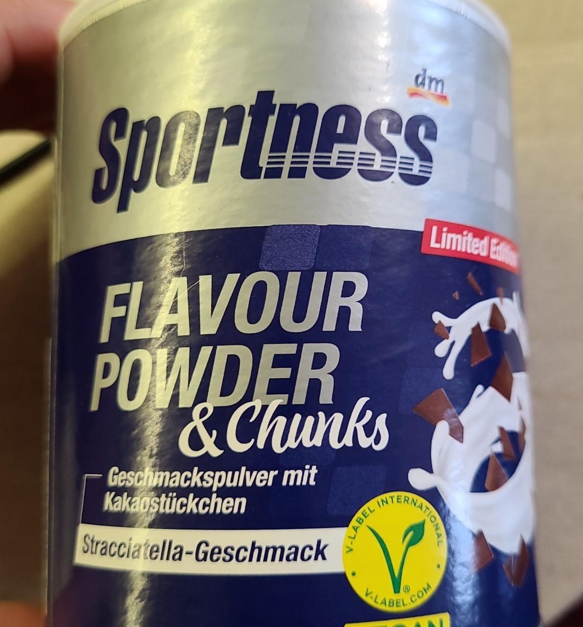 Fotografie - Flavour Powder & Chunks Stracciatella-Geschmack Sportness