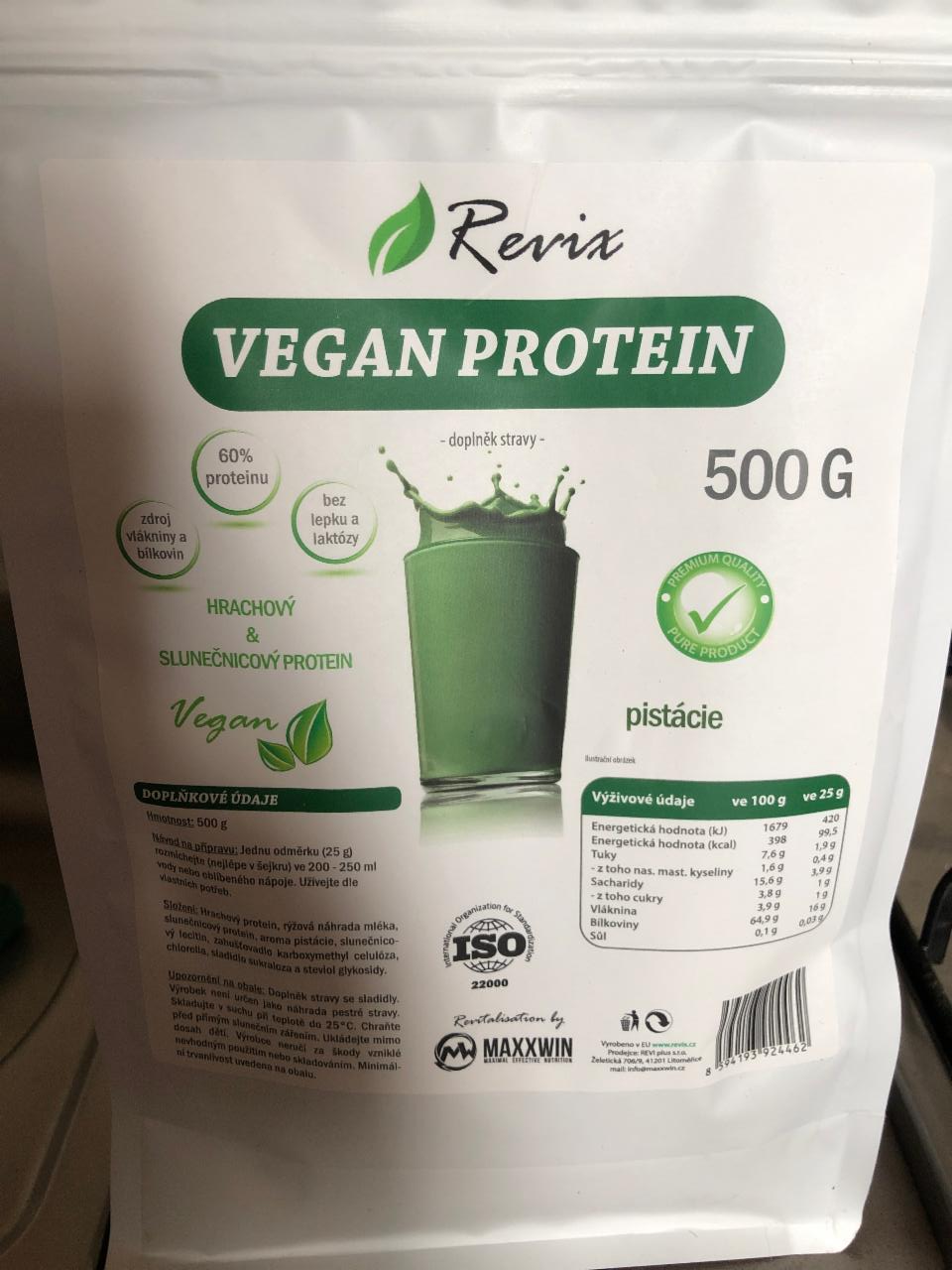 Fotografie - Revix Vegan protein pistácia
