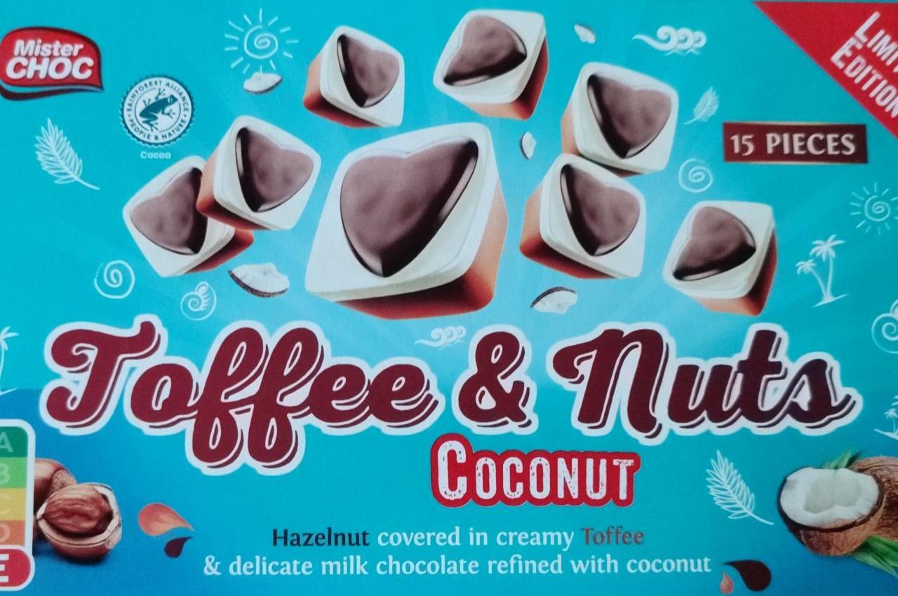 Fotografie - tofee and nuts coconut Mister choc
