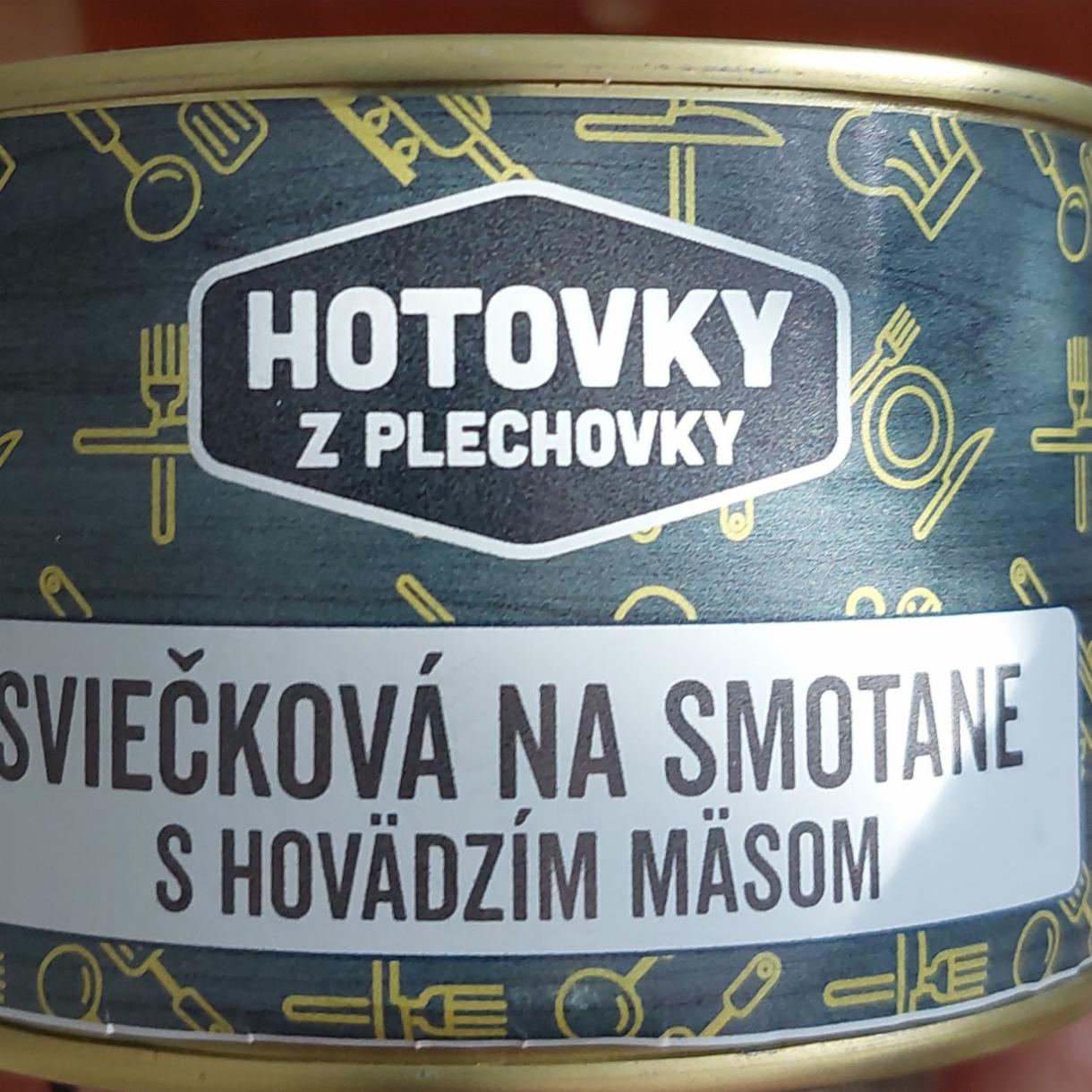 Fotografie - Sviečková na smotane s hovädzím mäsom Hotovky z plechovky