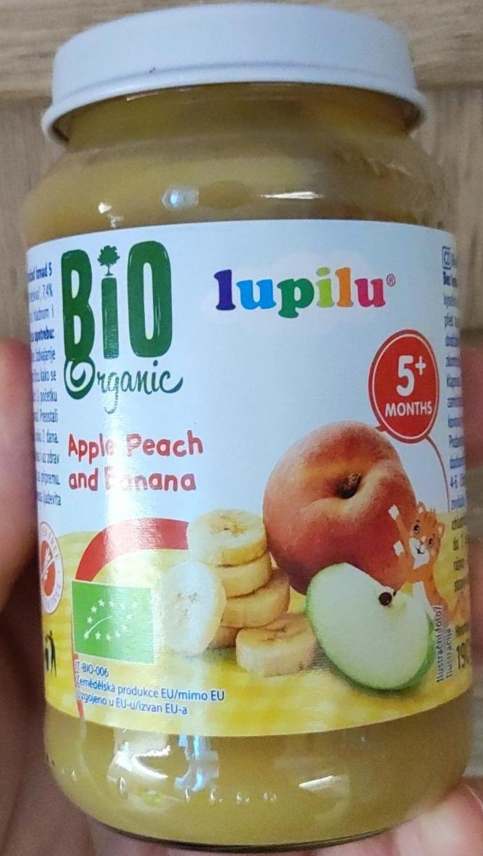 Fotografie - Bio Organic Apple, Peach and Banana Lupilu