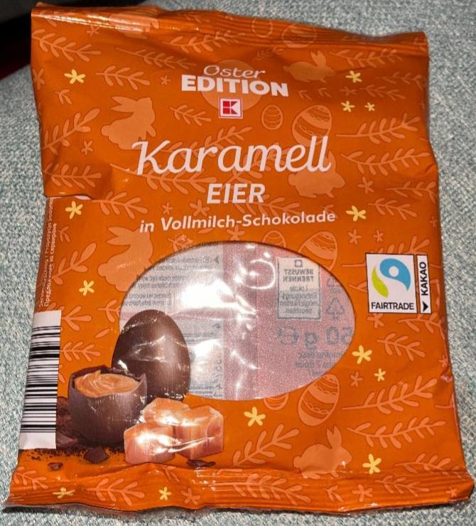 Fotografie - Karamell Eier in Vollmilch-Schokolade Oster Edition K