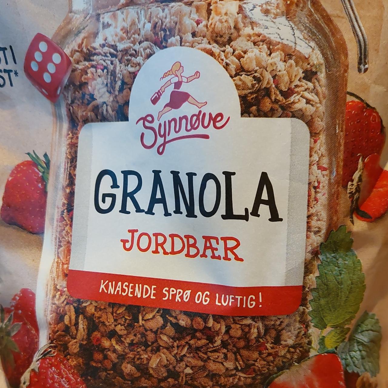 Fotografie - granola jordbær Synnøve