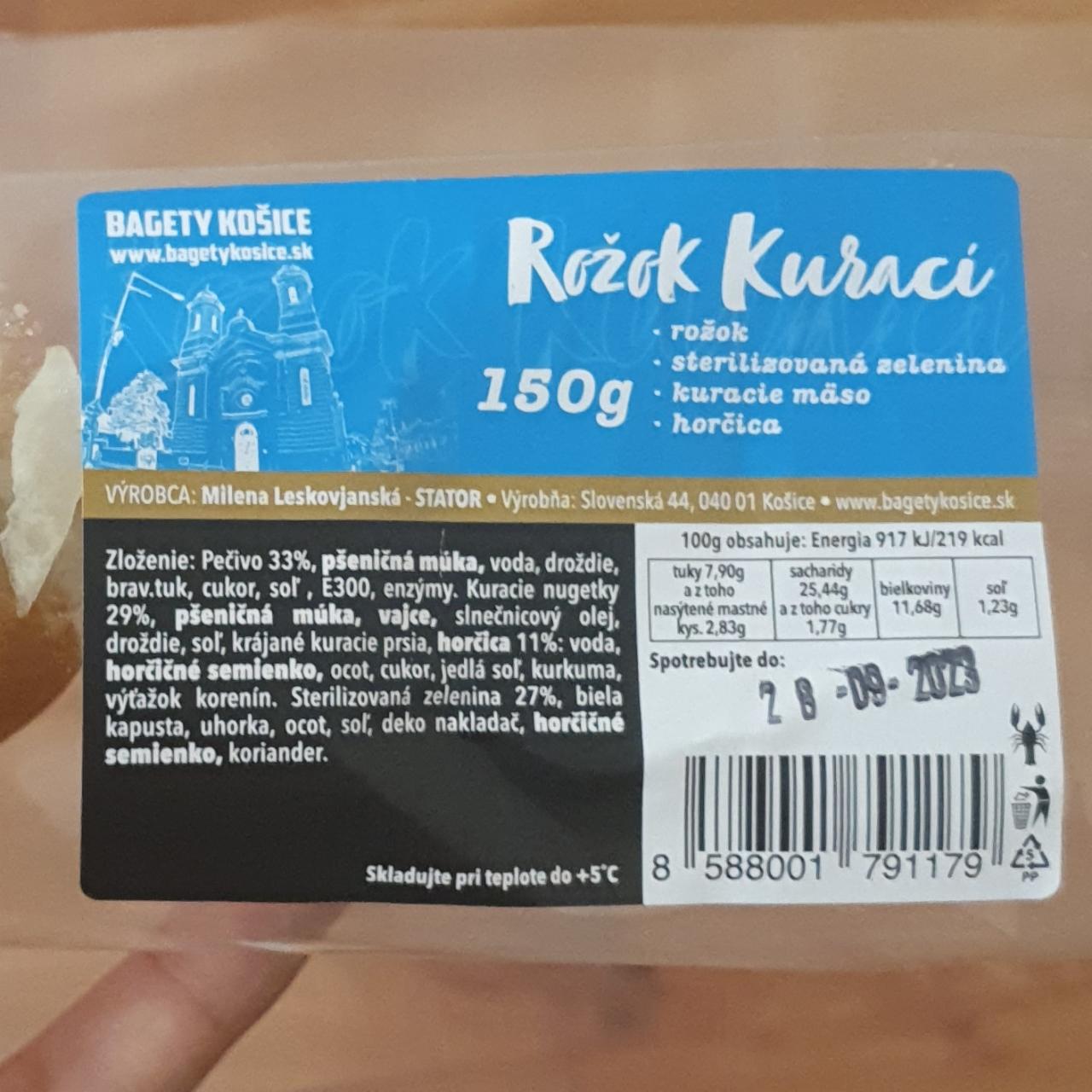 Fotografie - Rožok Kurací Bagety Košice