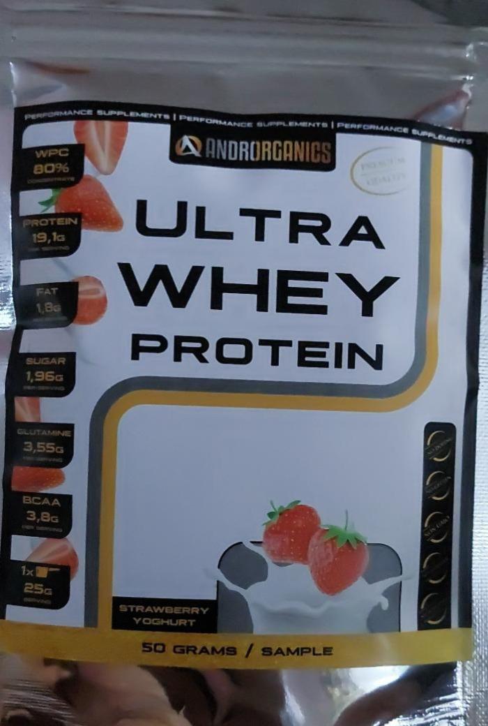 Fotografie - Ultra Whey protein Strawberry Yoghurt Androrganics