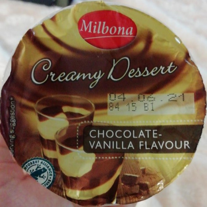 Fotografie - Creamy dessert chocolate-vanilla flavour Milbona