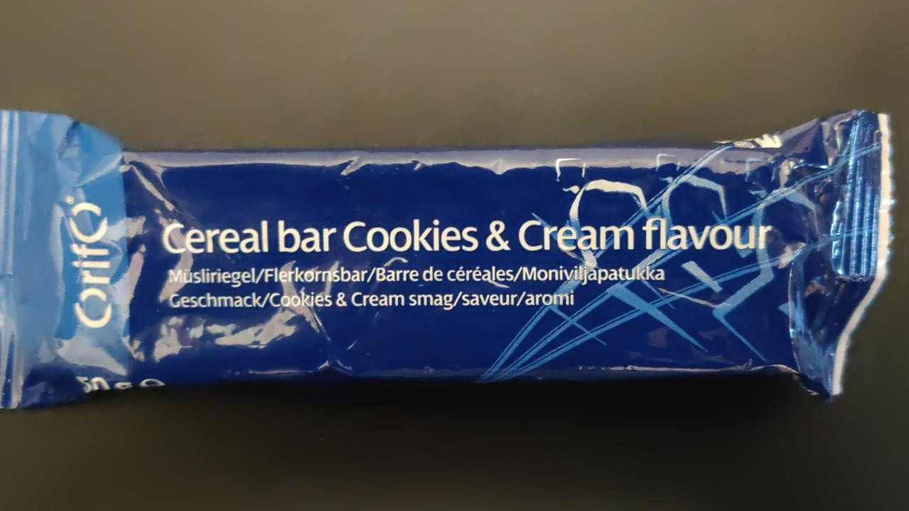 Fotografie - Orifo Cereal bar Cookies & Cream flavour