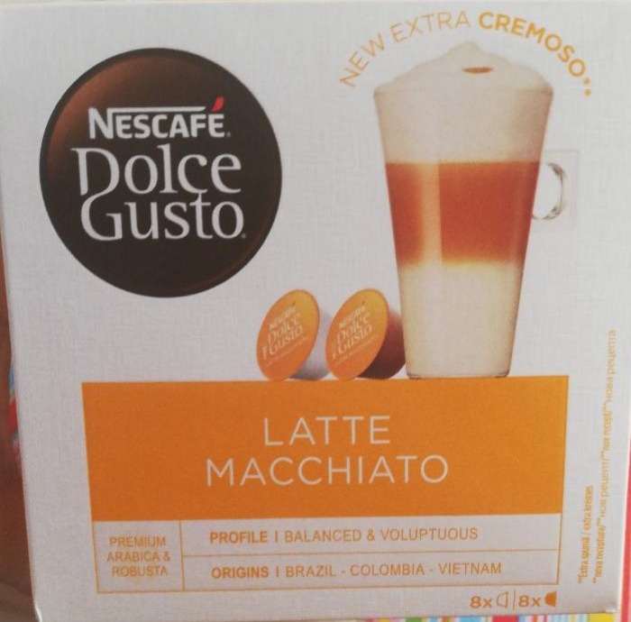 Fotografie - Latte macchiato Dolce Gusto hotový nápoj v ML