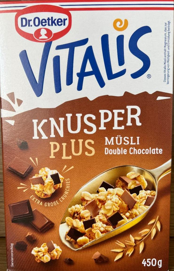 Fotografie - Vitalis Knusper Plus Müsli Double Chocolate Dr.Oetker
