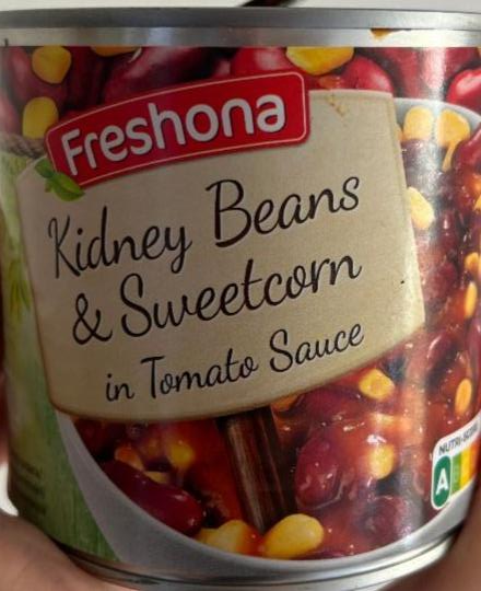 Fotografie - Kidney Beans & Sweetcorn in Tomato Sauce Freshona Kukurica s fazuľou v paradajkovej omáčke