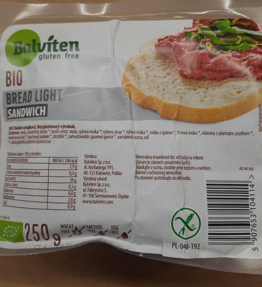 Fotografie - Bio bread light sandwich bezlepkový
