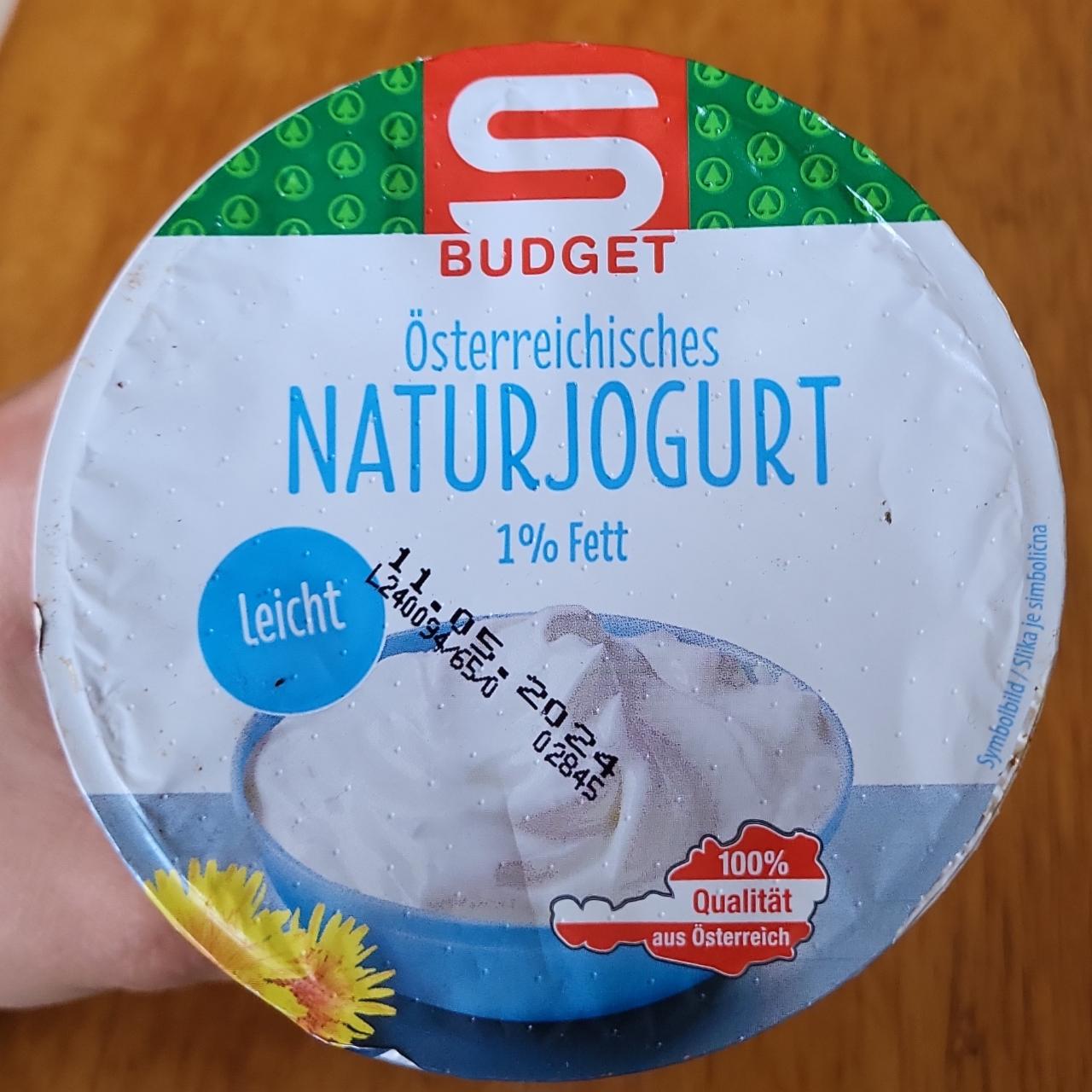 Fotografie - Österreichisches naturjogurt 1% Fett S Budget