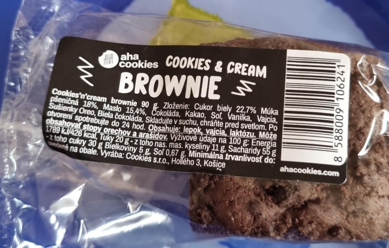 Fotografie - Brownie cookies & cream aha cookies
