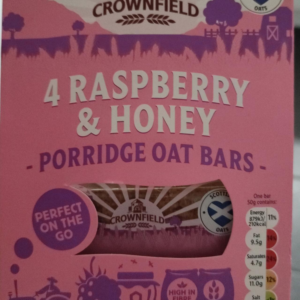 Fotografie - 4 Raspberry & Honey Porridge oat bars Crownfield