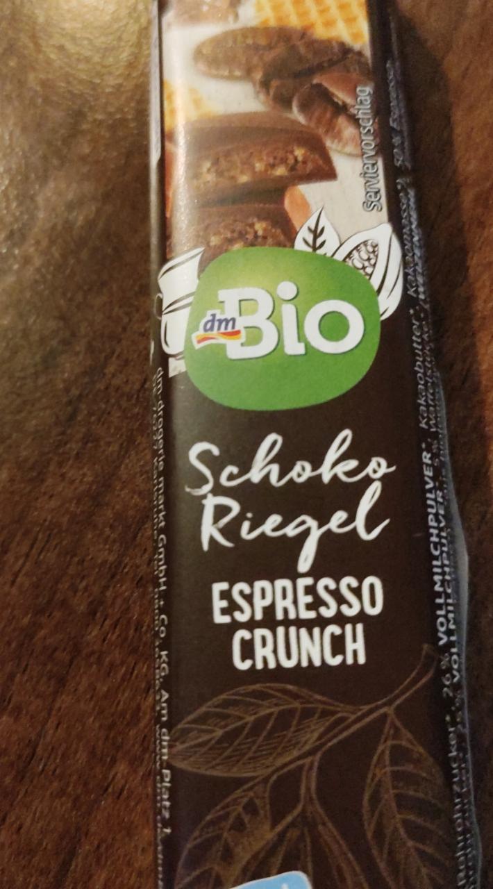 Fotografie - Schoko riegel espresso crunch dmBio