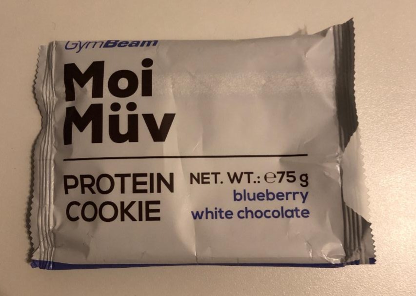 Fotografie - MoiMüv Protein Cookie Blueberry white chocolate GymBeam