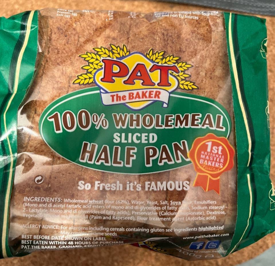 Fotografie - 100% wholemeal sliced half pan Pat The Baker