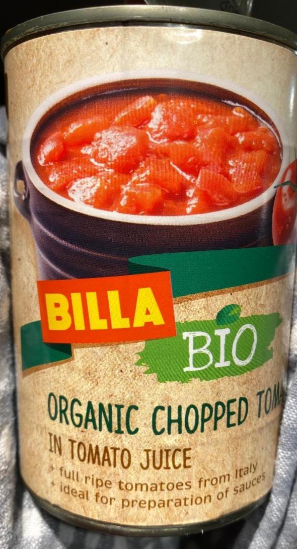 Fotografie - Organic chopped tomatoes in tomato juice Billa