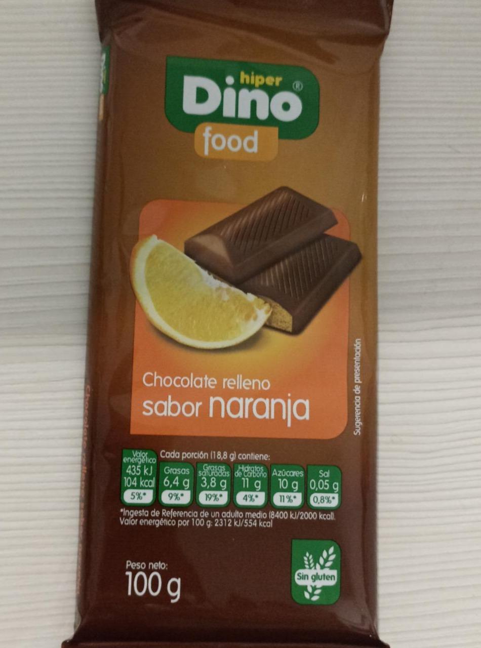 Fotografie - Chocolate relleno sabor naranja Dino food