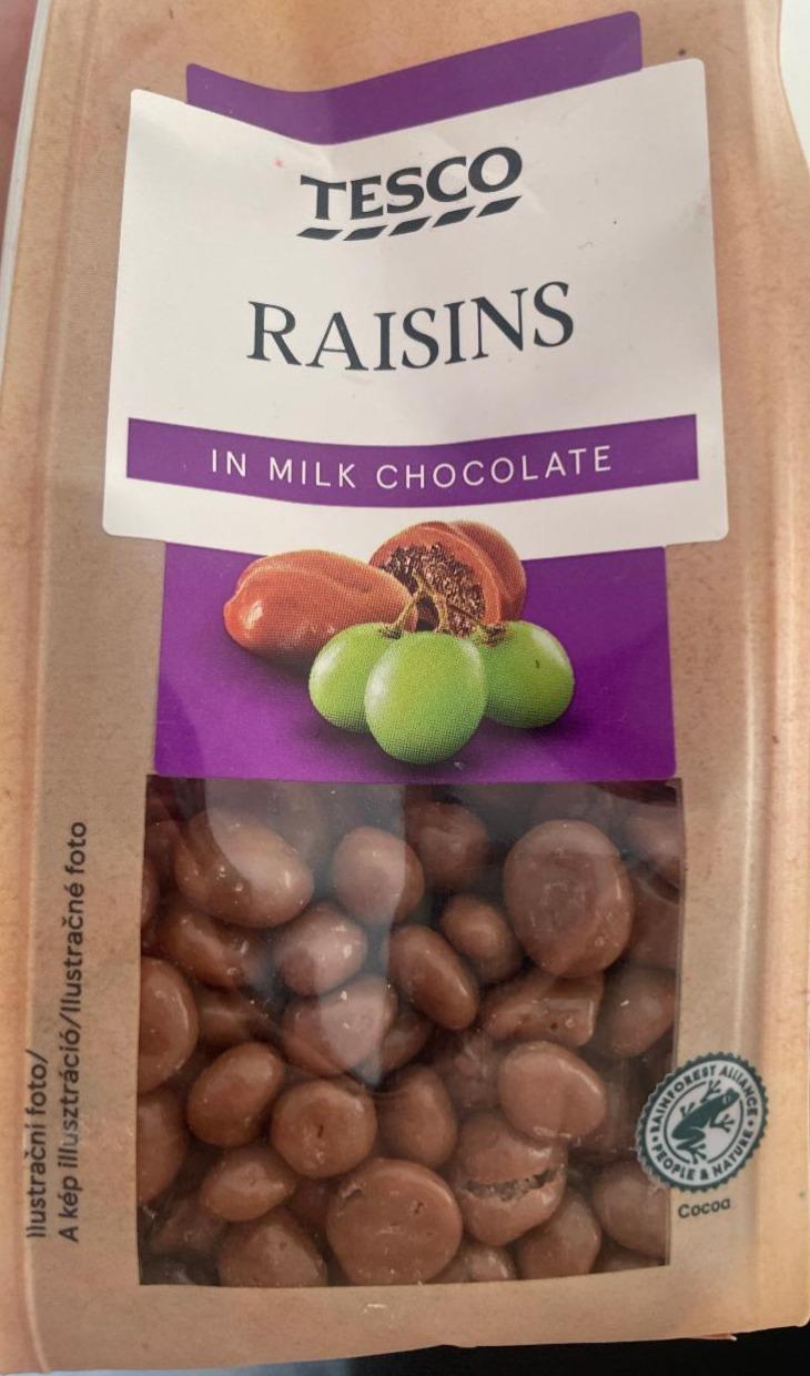 Fotografie - Raisins in milk chocolate Tesco