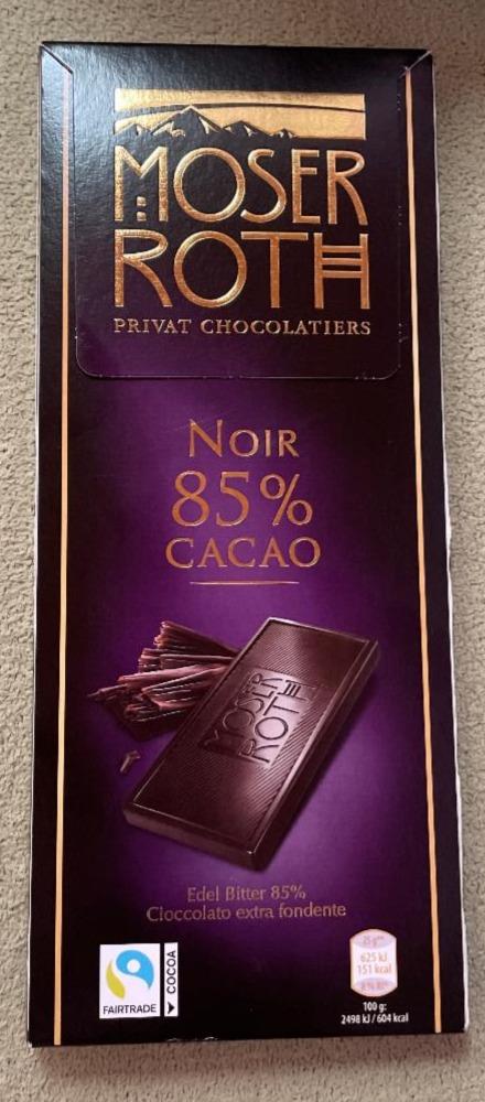 Fotografie - Noir 85% cacao Moser Roth