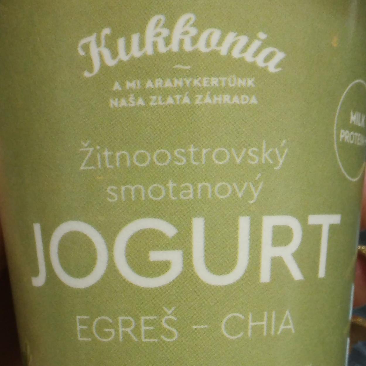 Fotografie - Žitnoostrovský smotanový Jogurt Egreš - Chia Kukkonia