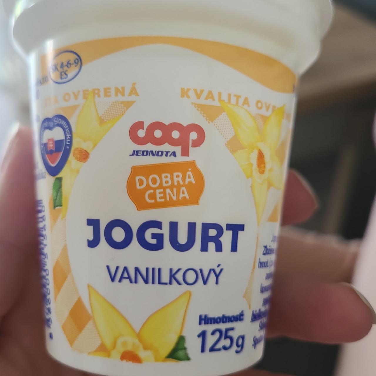 Fotografie - Jogurt vanilkový Coop Jednota Dobrá cena
