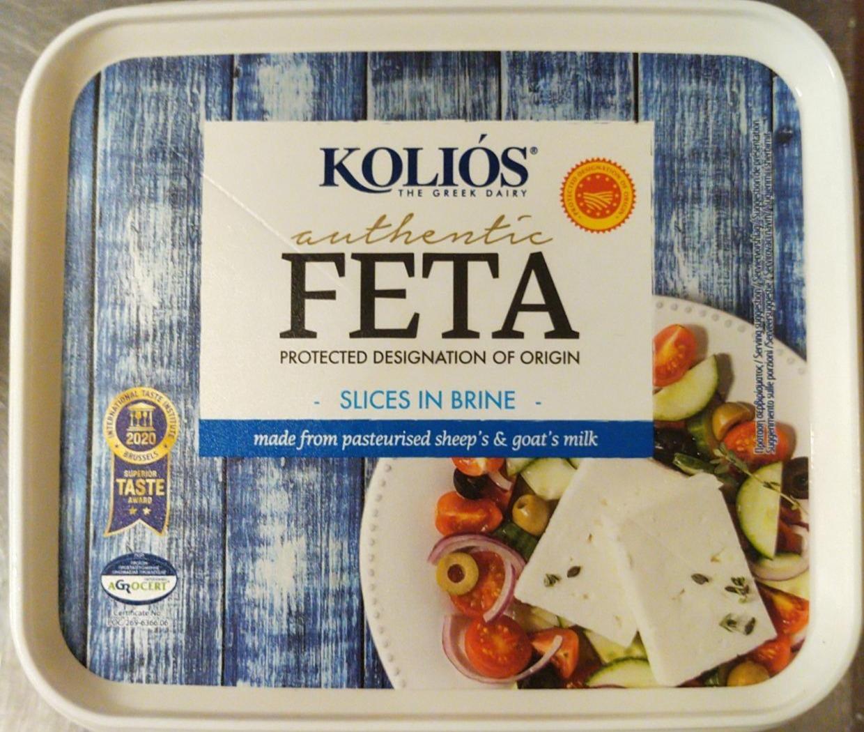 Fotografie - Feta authentic slices in brine Koliós