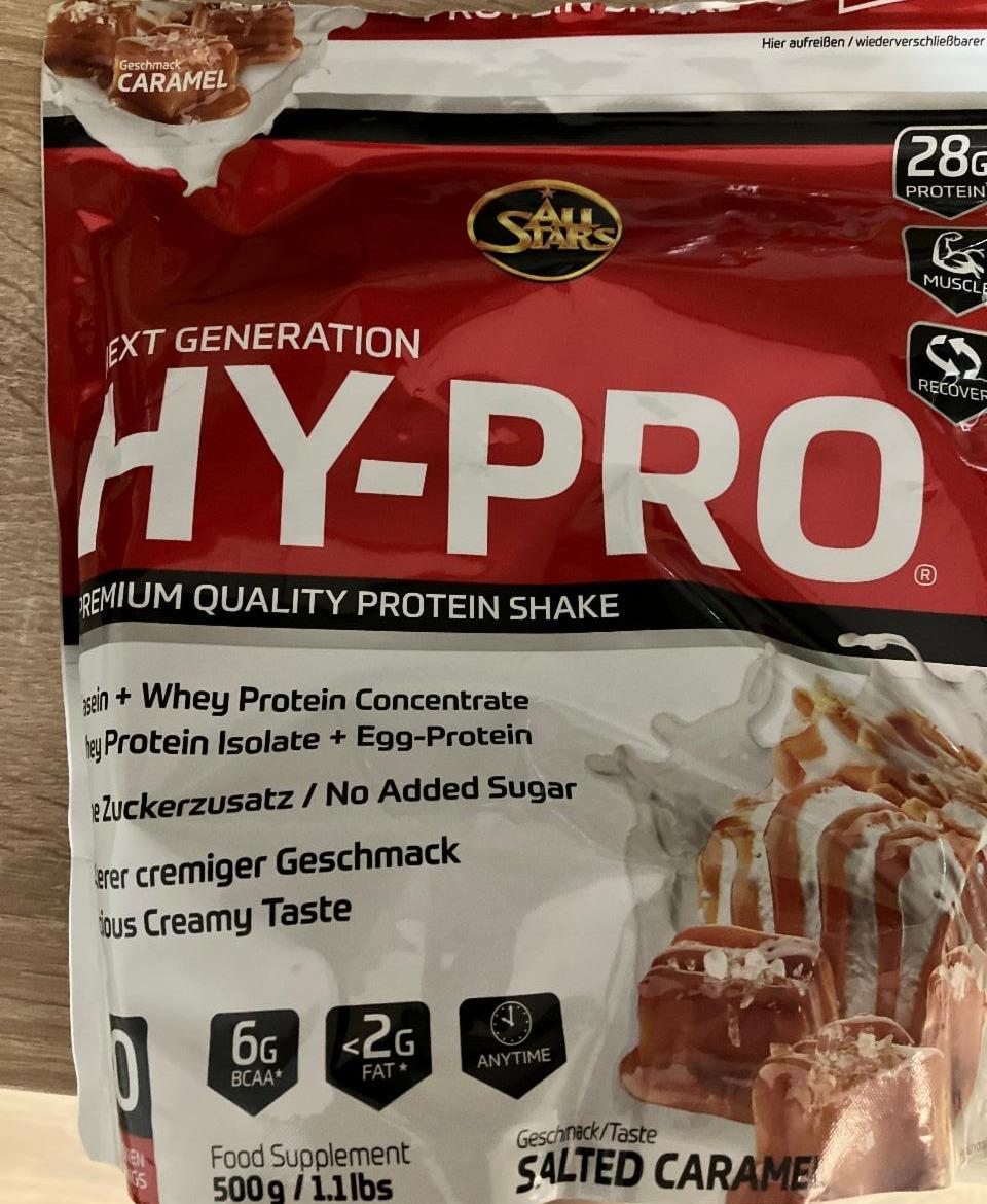 Fotografie - hy-pro premium quality protein shake salted caramel
