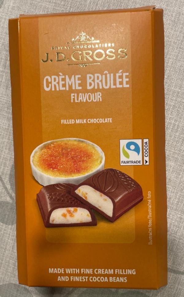 Fotografie - Creme Brulee flavour Filled Milk Chocolate J. D. Gross