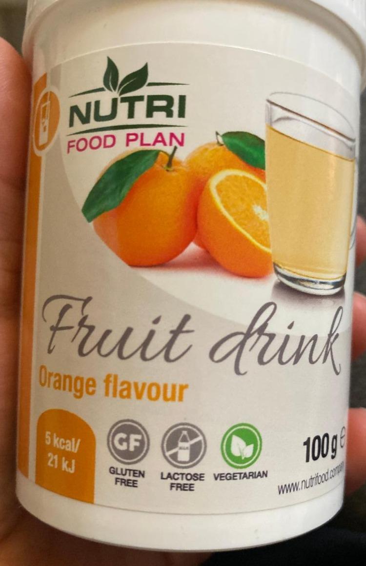 Fotografie - Fruit drink Orange flavour Nutri Food Plan